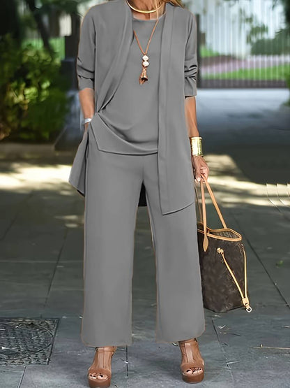 Sierra Women’s Pant Set with Sleeveless Vest and Wide-Leg Pants 7