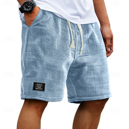Sleek Men’s Shorts with Breathable Waffle Fabric and Relaxed Fit 5