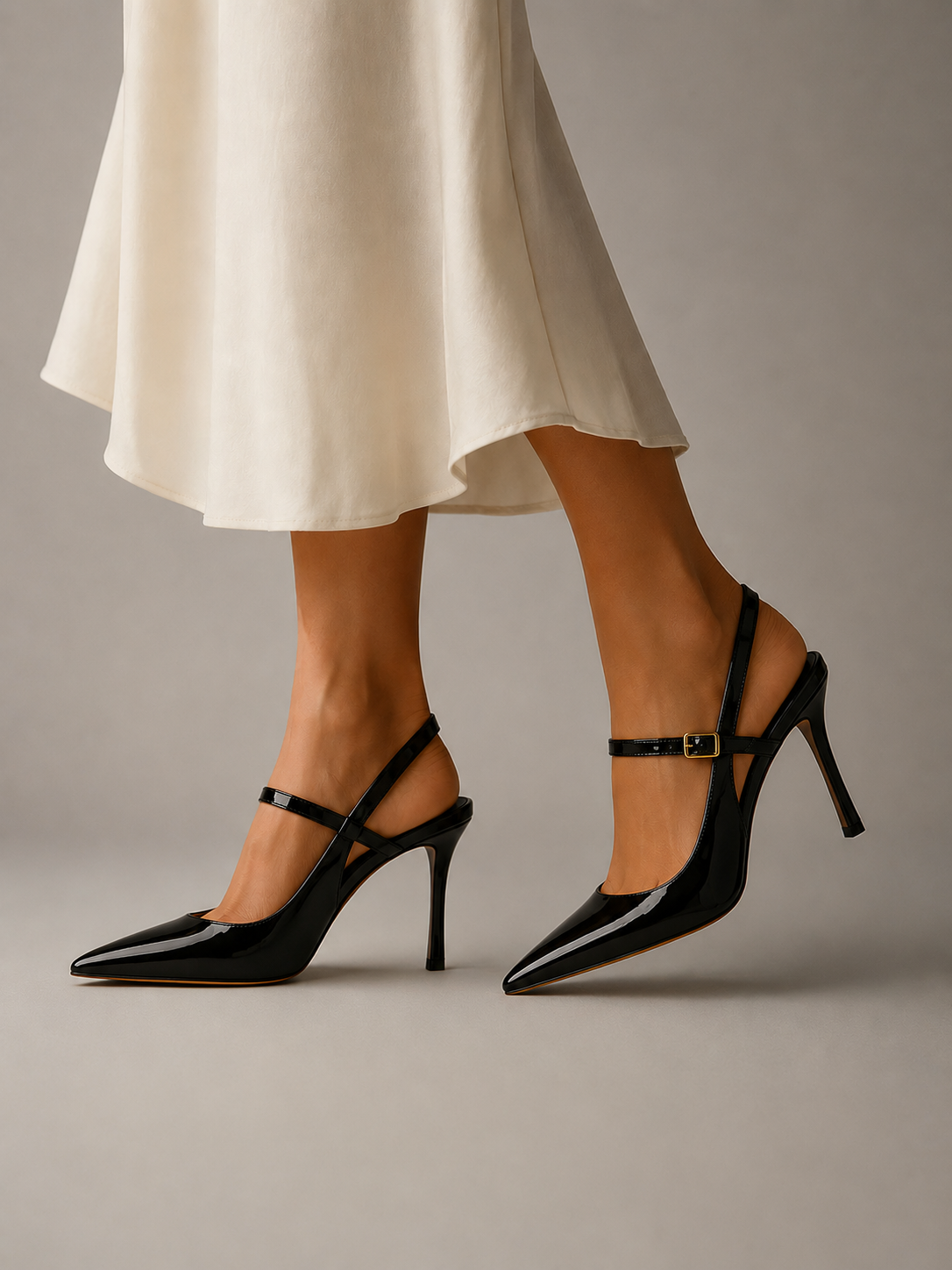 Sleek Women’s Slingback Heels with Buckle Strap Design and Elegant Silhouette 1