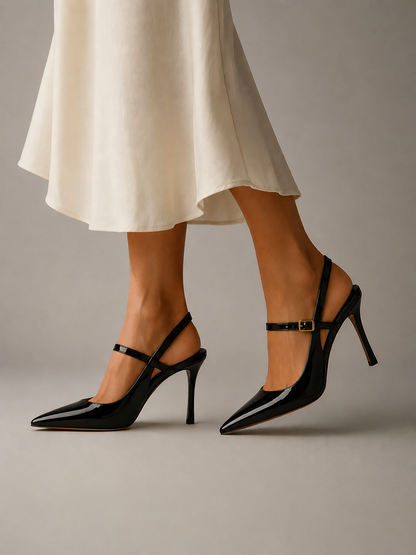Sleek Women’s Slingback Heels with Buckle Strap Design and Elegant Silhouette 1