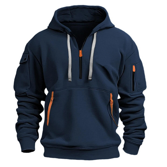 Sonic Men’s Hoodie with Zippered Pockets and Modern Design 0