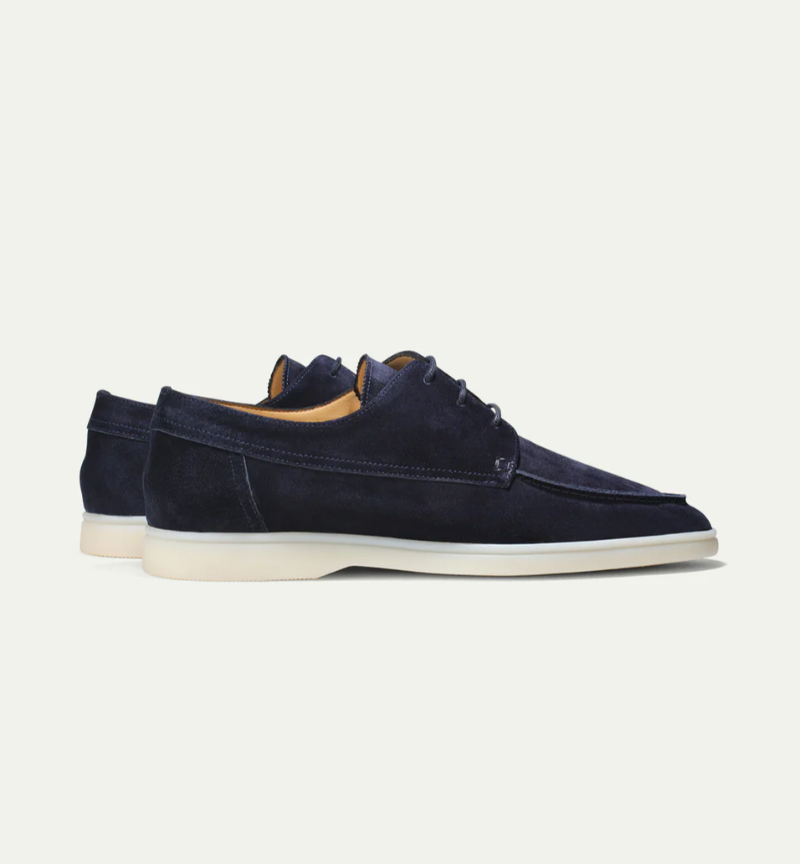 Soren Men's Suede Loafers | Textured Lace-Up Design, Casual Elegance 2