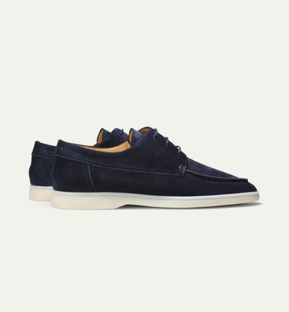 Soren Men's Suede Loafers | Textured Lace-Up Design, Casual Elegance 2
