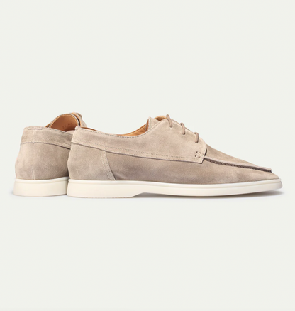 Soren Men's Suede Loafers | Textured Lace-Up Design, Casual Elegance 6