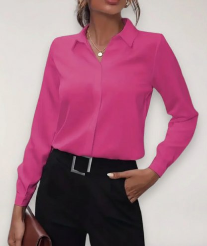 Stefanie Women’s Tailored Blouse with Button-Down Front for Office Wear 3