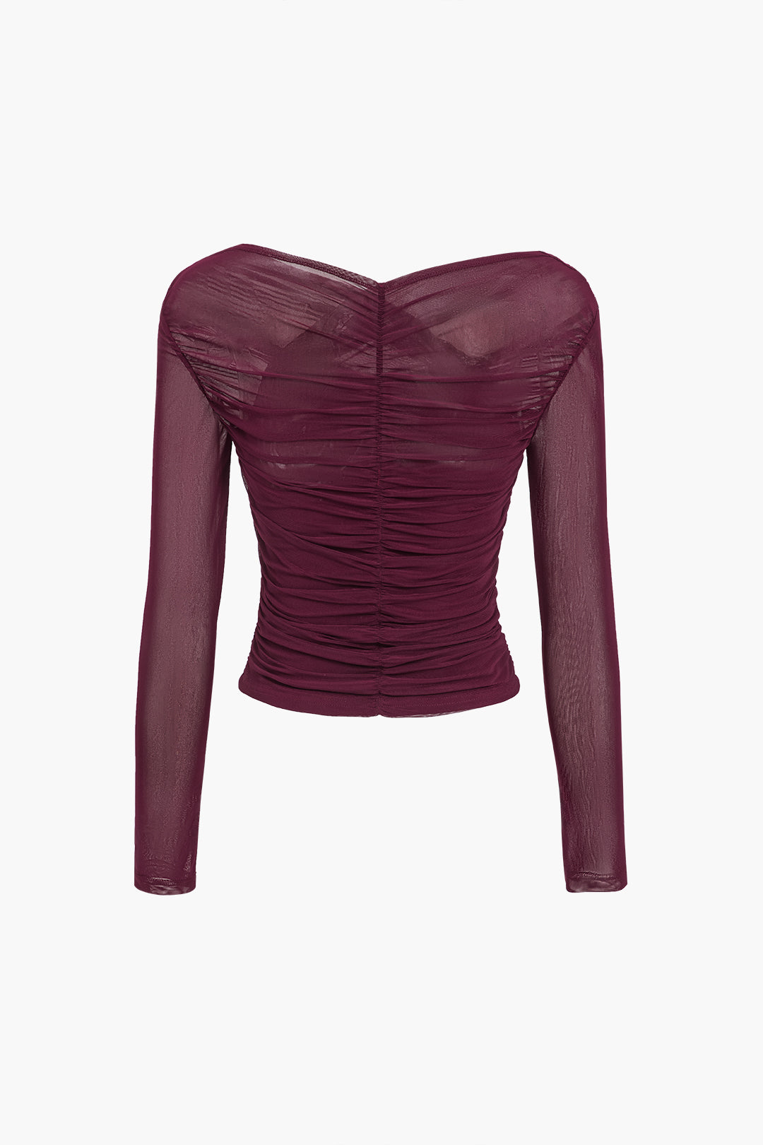 Susanne Women’s Mesh Top with Ruffles and Long Sleeves 3