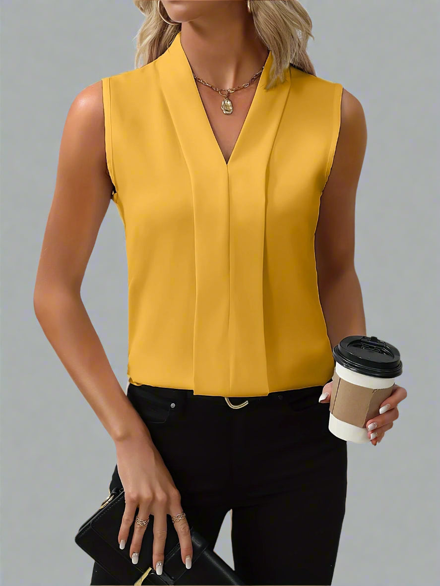 Tabitha Women's Blouse with V-Neckline and Tailored Fit 2