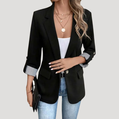 Tara Women’s Blazer with Single Breasted Design and Roll-Up Sleeves 5