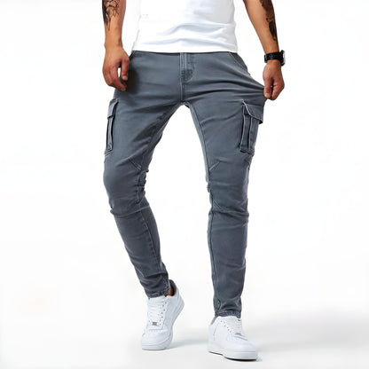 Tim Men's Cargo Pants with Slim Fit and Multiple Pockets 1