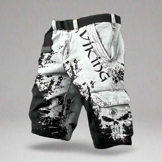 Tyler Men’s Shorts with Structured Silhouette and Bold Pattern 0
