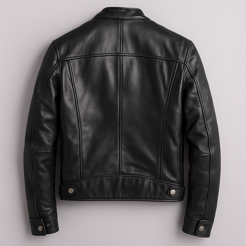 Vero Men's Leather Jacket with Vintage Patina and Four-Pocket Design 6