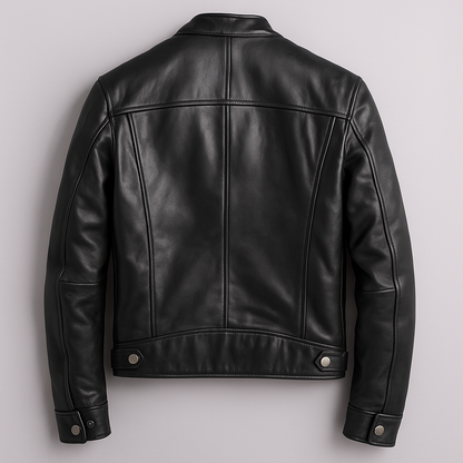 Vero Men's Leather Jacket with Vintage Patina and Four-Pocket Design 6