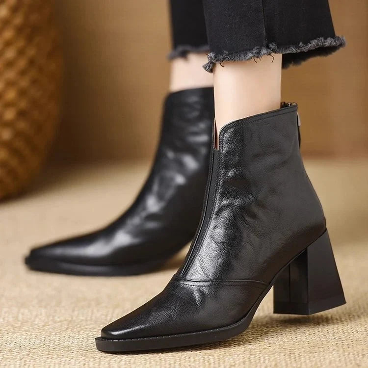Vienna Women’s Ankle Boots featuring a stylish square toe design and comfortable block heel, perfect for both casual and formal outfits. 13