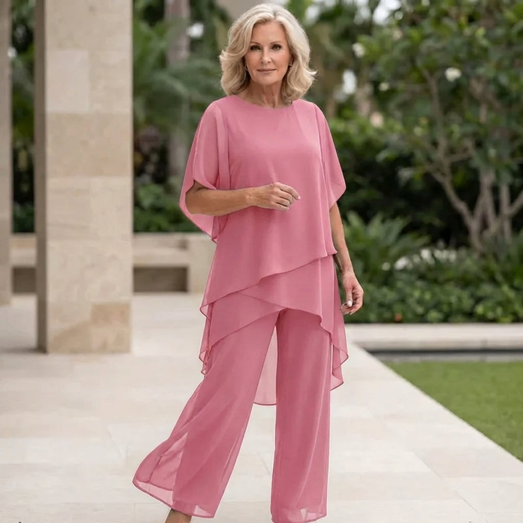 Vivid Women's Two Piece Pants Set with Draped Palazzo Pants and Coordinated Top 10