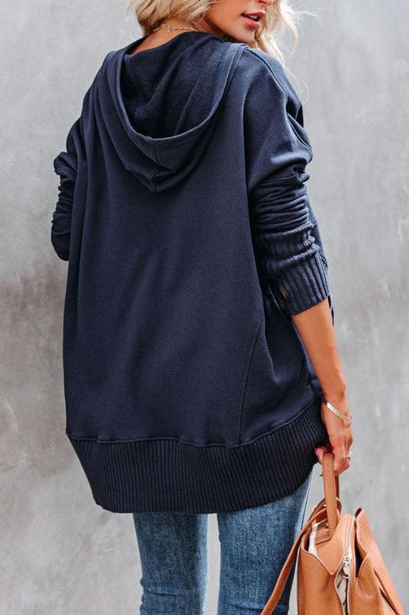 Waverly Women's Oversized Henley Pullover Hoodie | Snap-Button Placket, Relaxed Fit 8