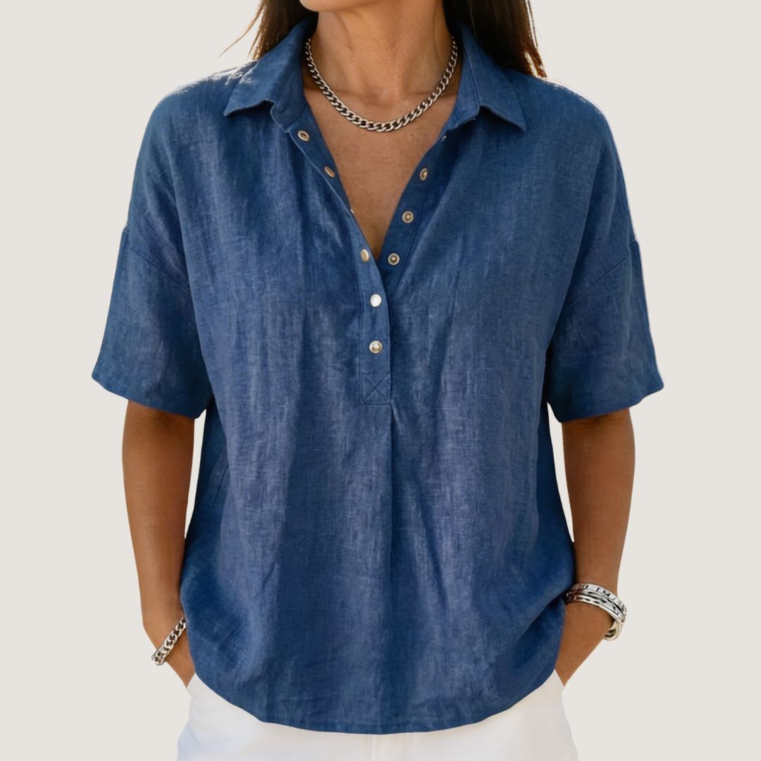 Waverly Women's Shirt with Button-Up Collar and Relaxed Fit 1