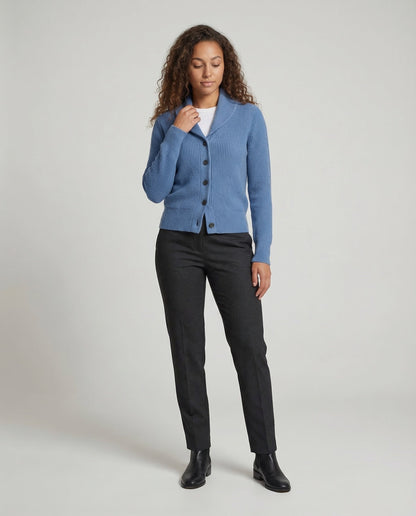 Willa Women’s Cardigan Sweater with Lapel Collar and Button Front Closure 1