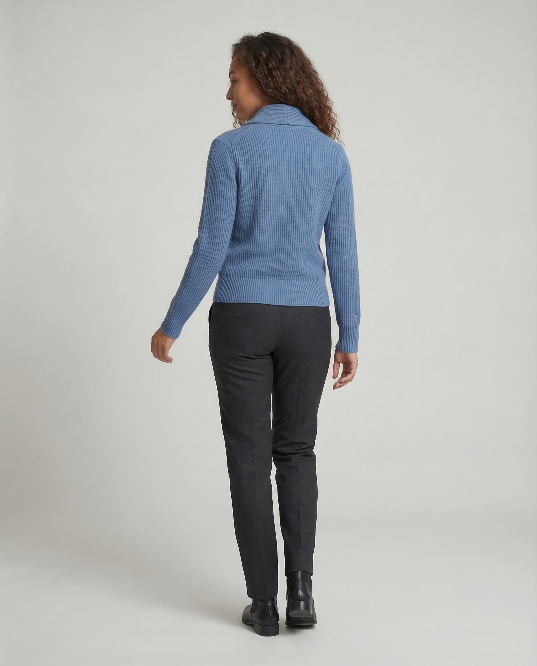 Willa Women’s Cardigan Sweater with Lapel Collar and Button Front Closure 4