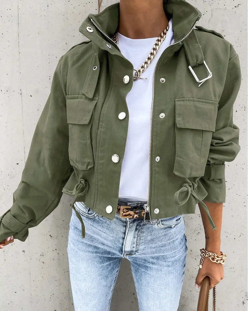 Wren Women's Cropped Bomber Jacket | Lightweight Urban Streetwear 1
