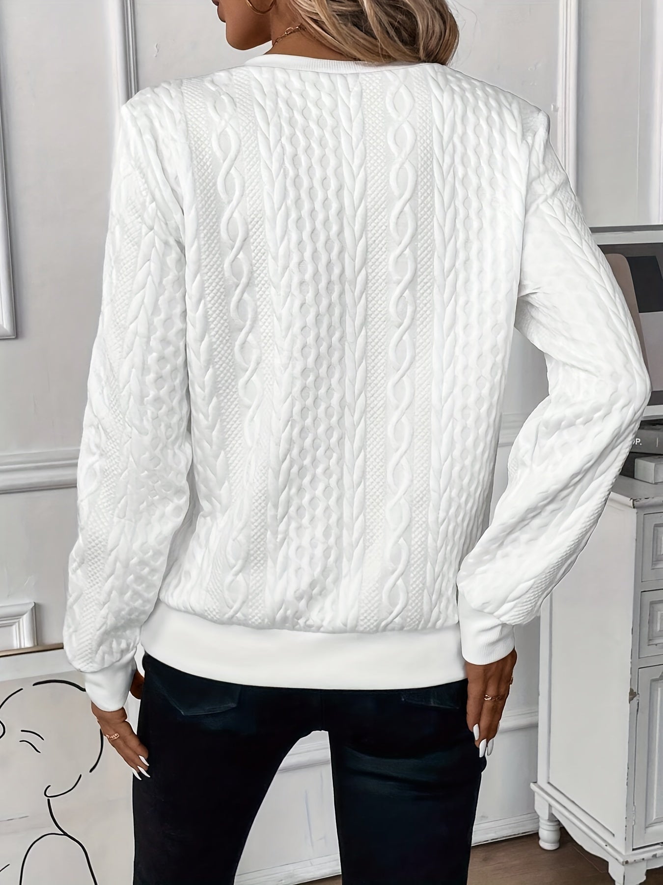 Zara Women's Zip-Up Sweater | Cable Knit, Slim Fit 8